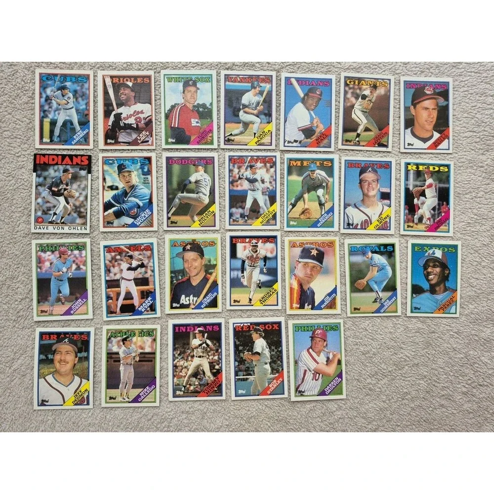 1988 Topps Baseball Card Lot 26 Cards Dale Murphy Mark McGwire Era Vintage MLB